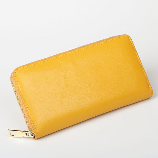 2075  genuine leather long wallet