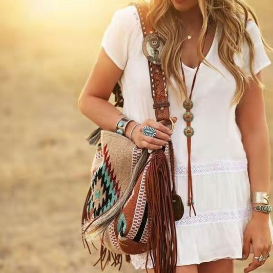 2085 bohemia tassel handbag