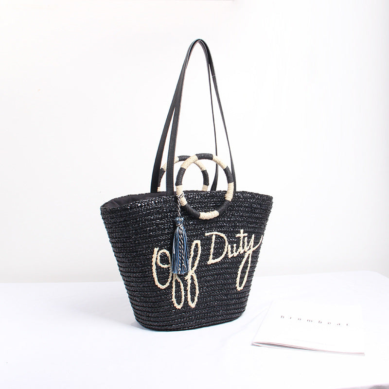 FL-S1 summer straw paper beach handbag