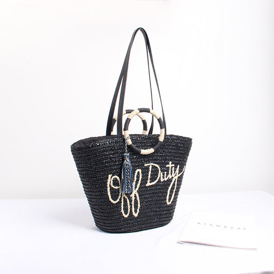 FL-S1 summer straw paper beach handbag