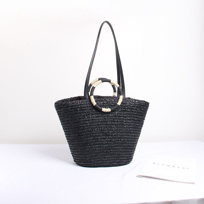 FL-S1 summer straw paper beach handbag