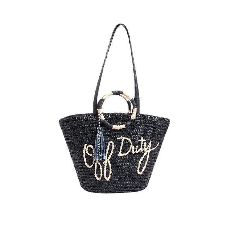 FL-S1 summer straw paper beach handbag