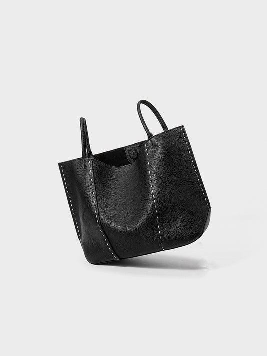 2346 black cowhide large totes