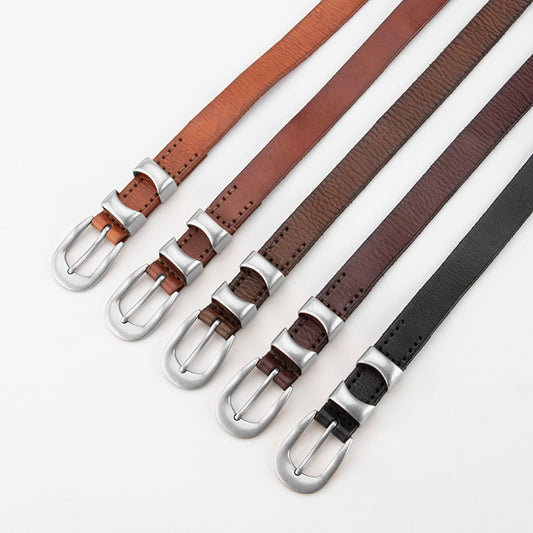 1511 genuine leather 2.5cm wide belt