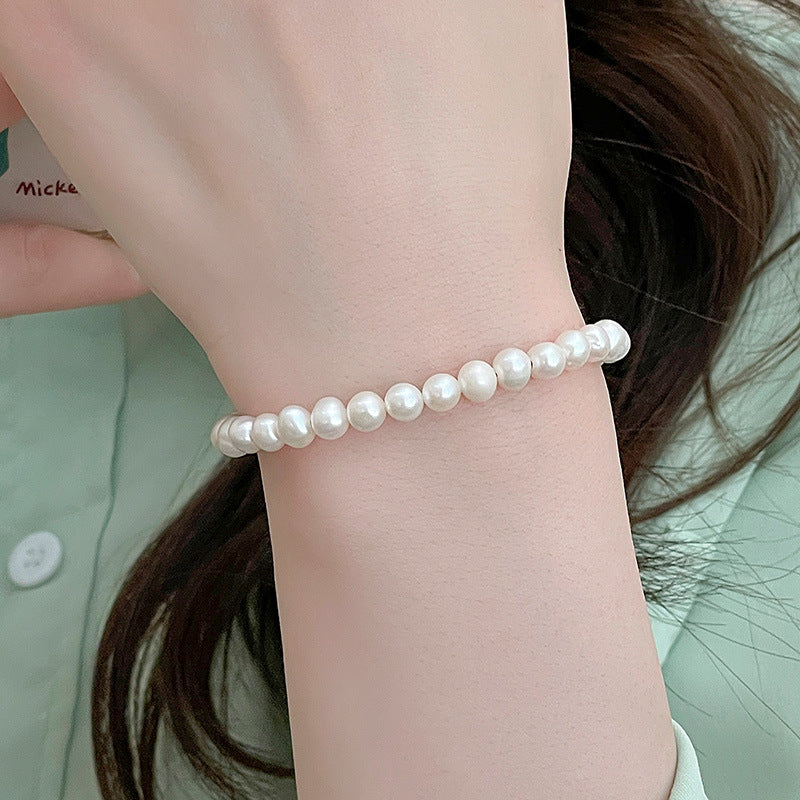 1577 925silver natural pearl bracelet