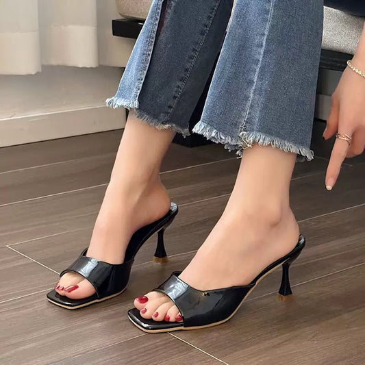 4453 stiletto slide sandals