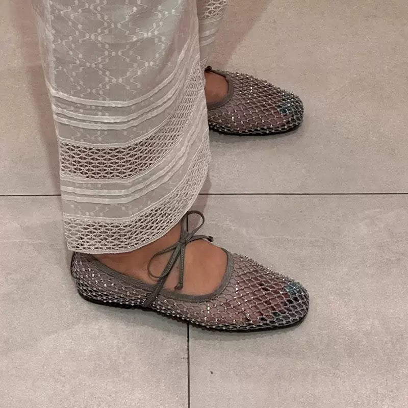 4702 Breathable Mesh Velcro Ballet Mary Jane Shoes