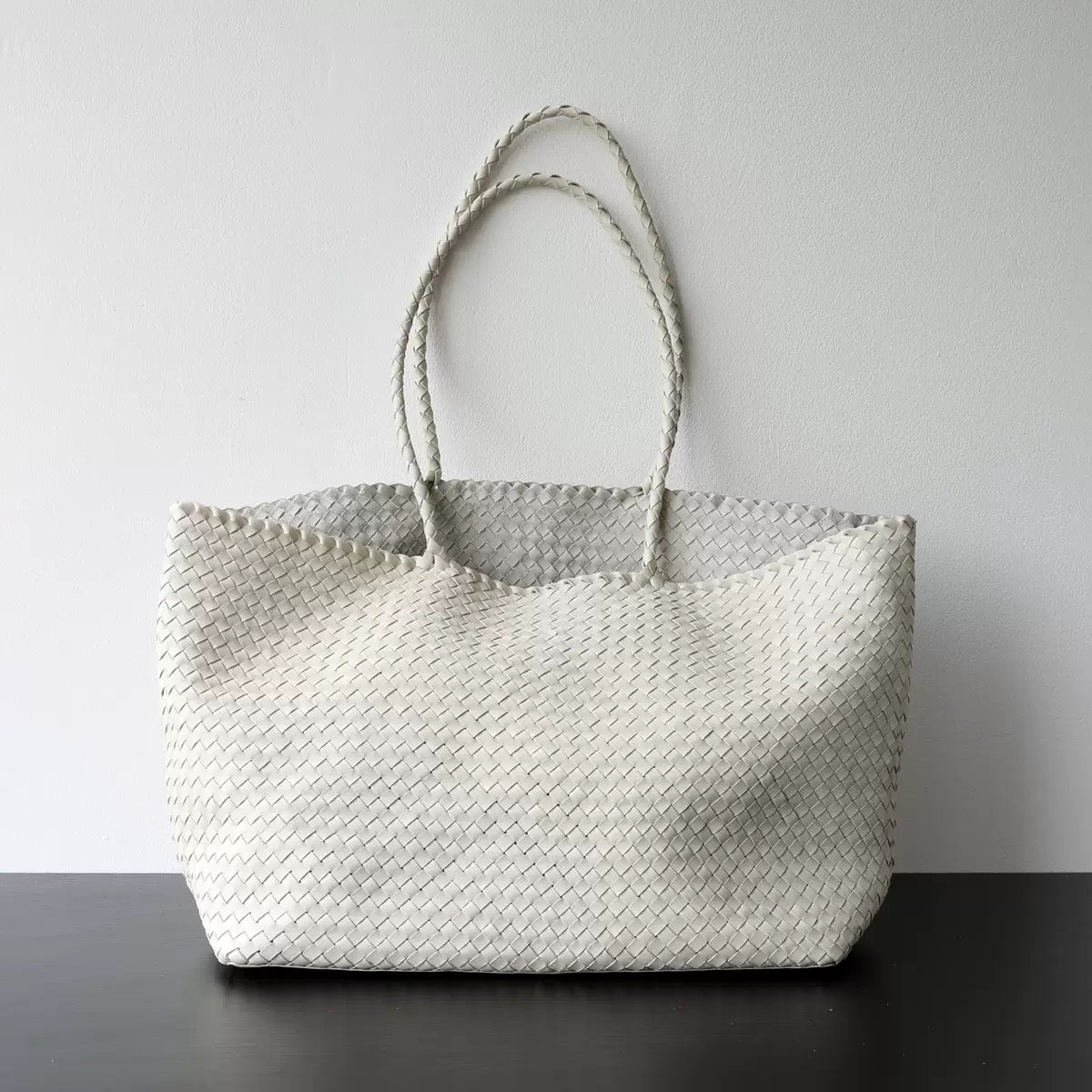 2743 large cowhide woven handmade bag