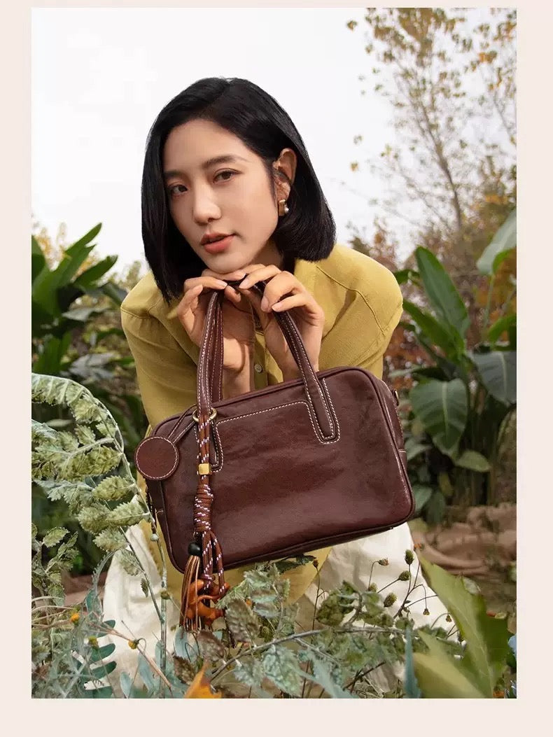 2758 genuine leather women handbag