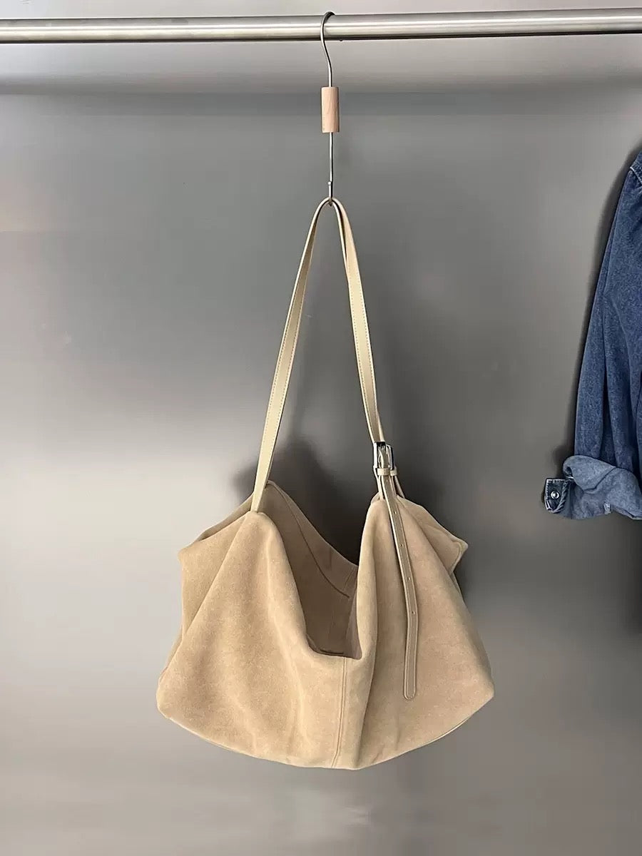 2404 large suede casual crossbody bag