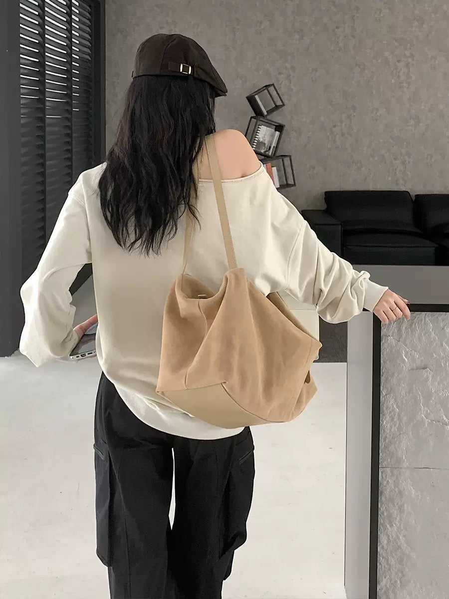 2404 large suede casual crossbody bag