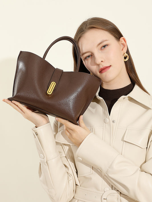 DV-1 classic cowhide handbag