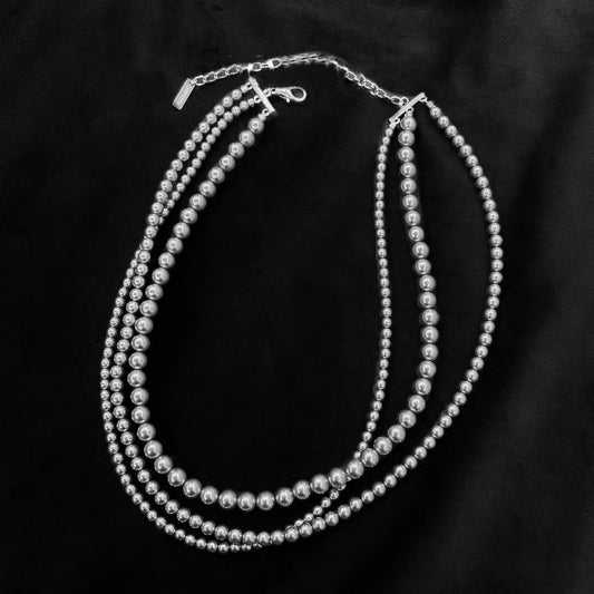 1977 3layer pearl necklace