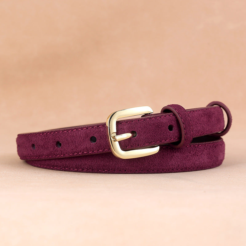 1980 suede leather women belt