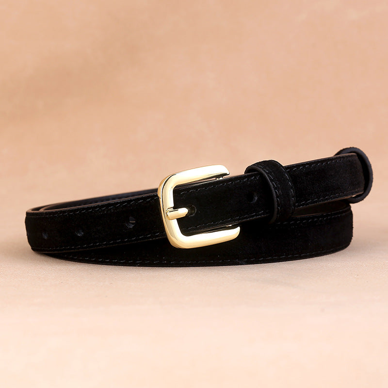 1980 suede leather women belt