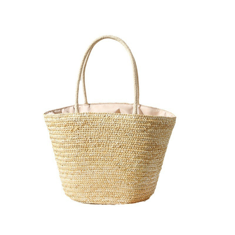 2195 lemon embroidery straw handbag