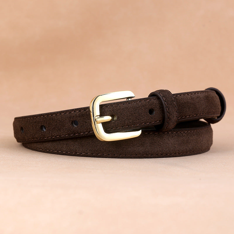 1980 suede leather women belt