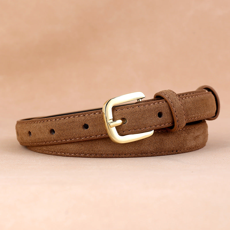 1980 suede leather women belt