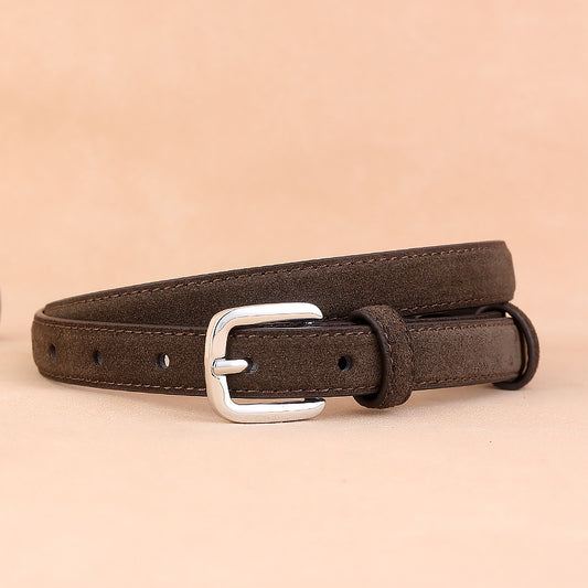 1980 suede leather women belt