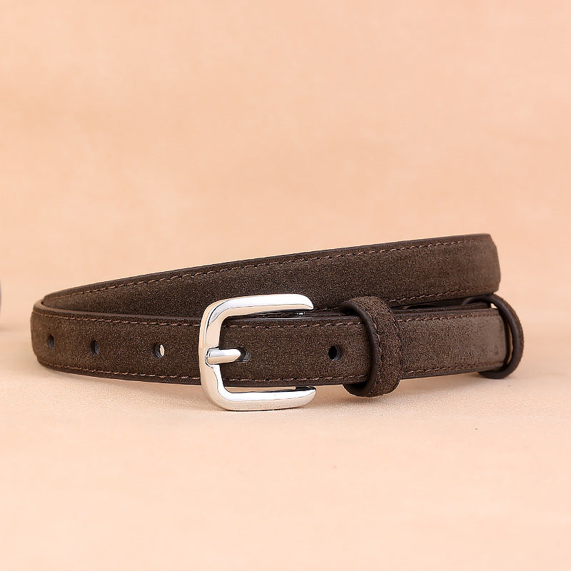 1980 suede leather women belt