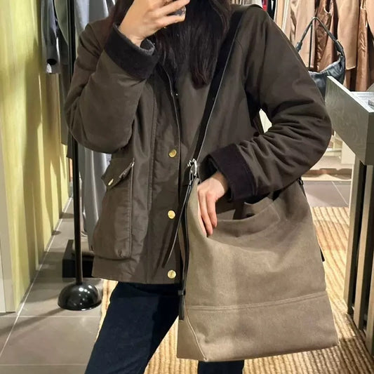 2420 canvas large shoulder bag
