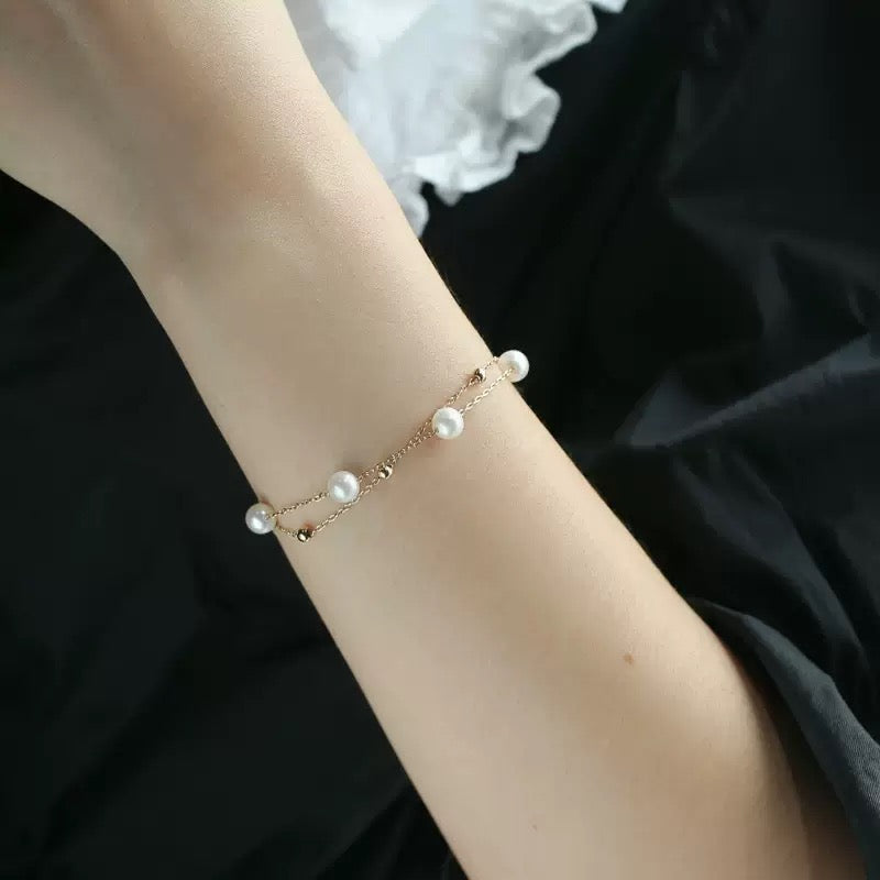 2784 925 silver pearl bracelet
