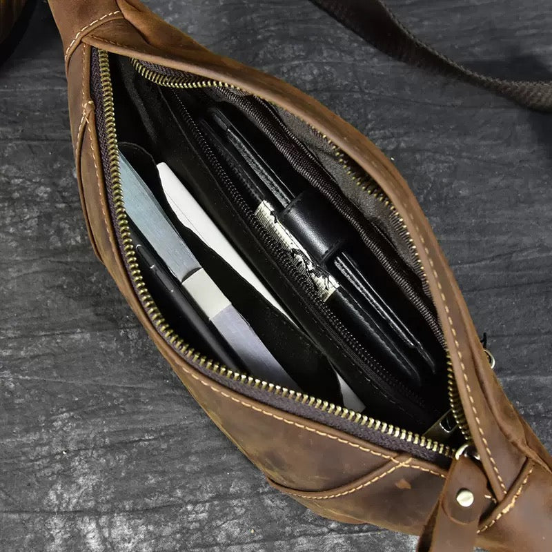 648 calf skin belt bag for men