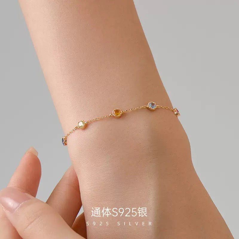 2808 925 silver rhinestone bracelet