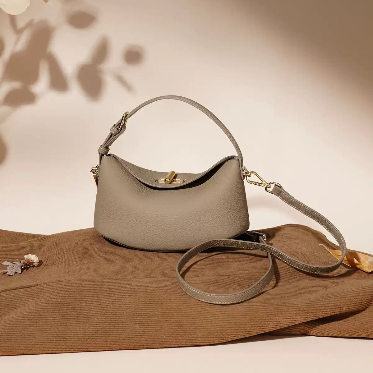 2580 cowhide small crossbody bag for women
