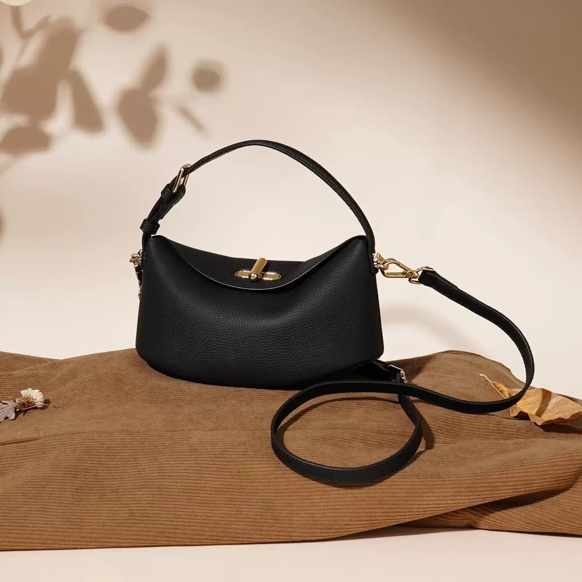 2580 cowhide small crossbody bag for women