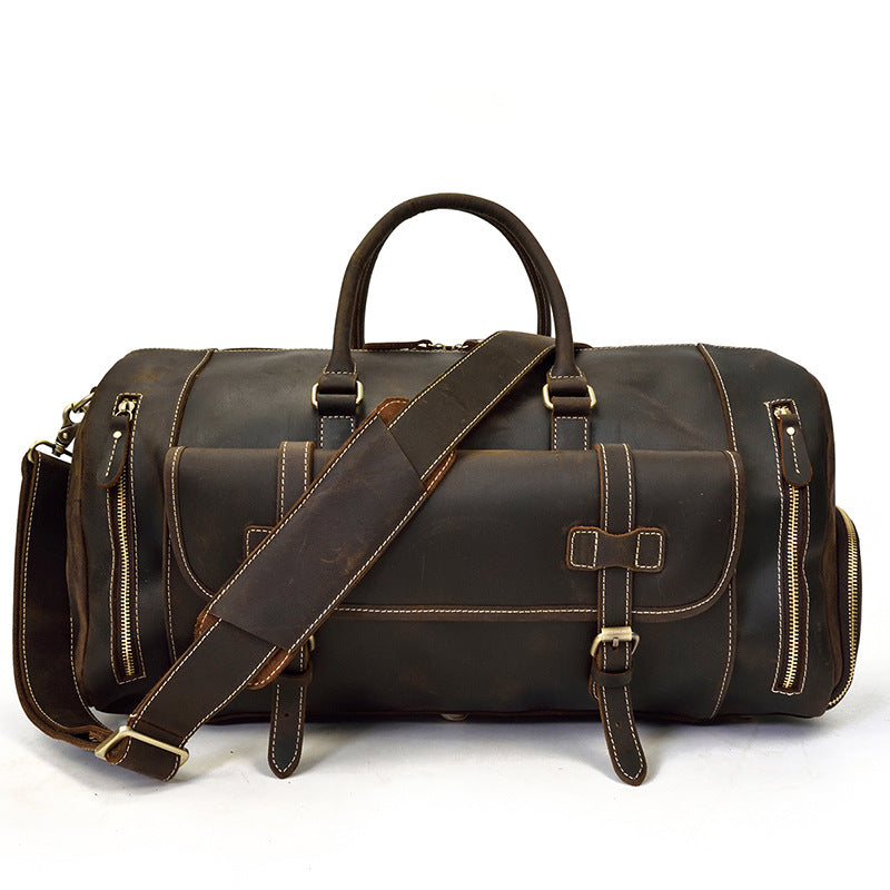 341 genuine leather vintage travel duffle