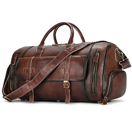 341 genuine leather vintage travel duffle