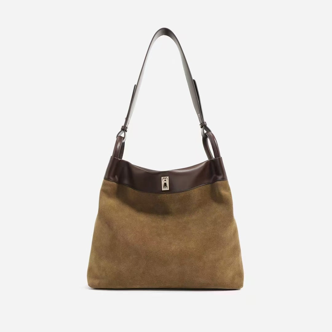 2014 suede leather chain bag
