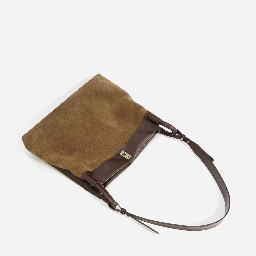 2014 suede leather chain bag