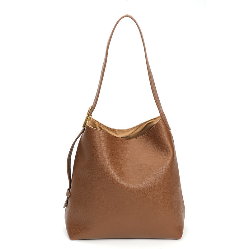 2263 genuine leather large shopping bag