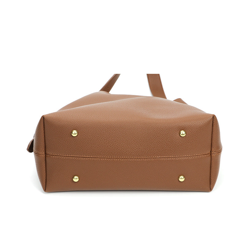 2263 genuine leather large shopping bag