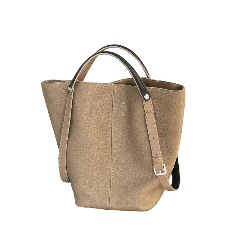 2265 genuine leather bucket handbag