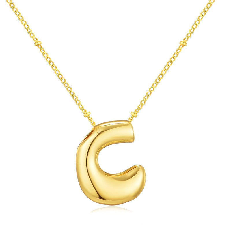 2269 titanium steel letter necklace