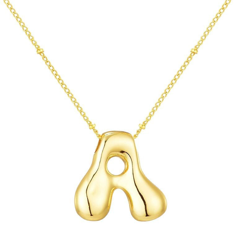 2269 titanium steel letter necklace