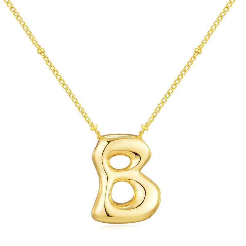 2269 titanium steel letter necklace