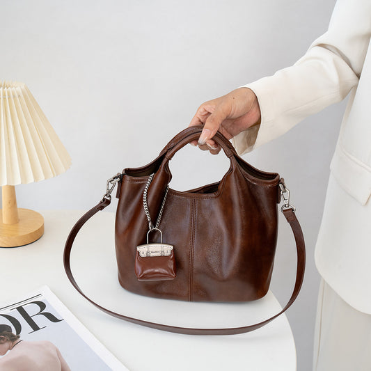 1512 genuine leather vintage handbag