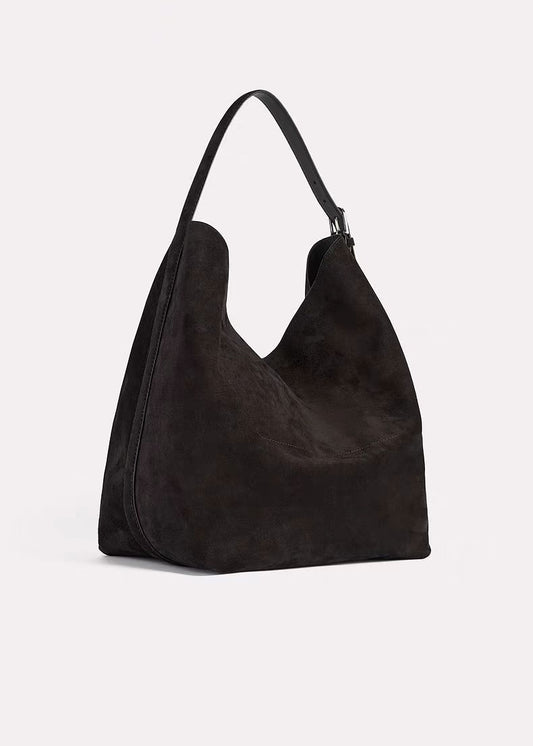2033 suede leather large handbag