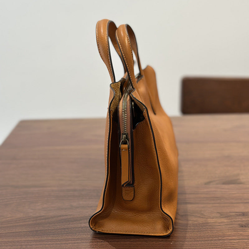 4858 genuine leather bloom handbag