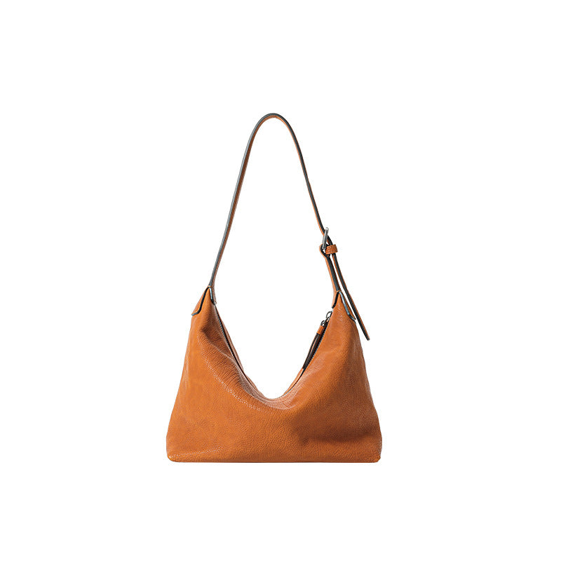 1636 Casual leather large hobo bag for women