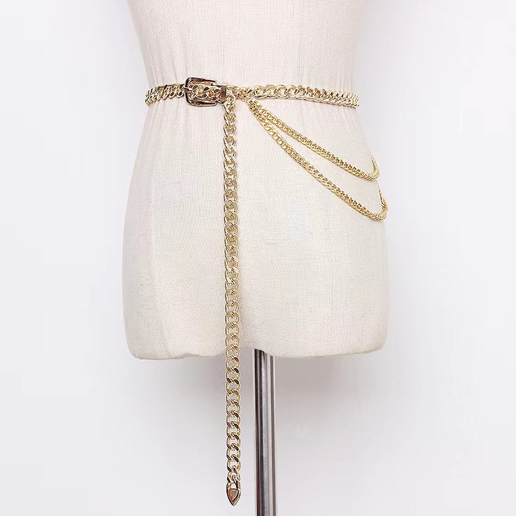 320 fashion multi-layer women chain belt