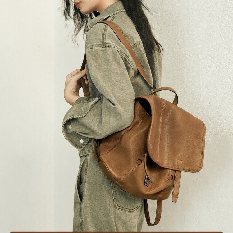 4011 genuine leather customize backpack