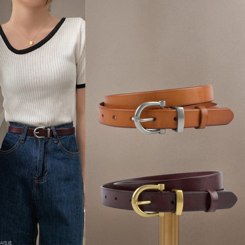 1026 2.3cm wide women belt for jeans