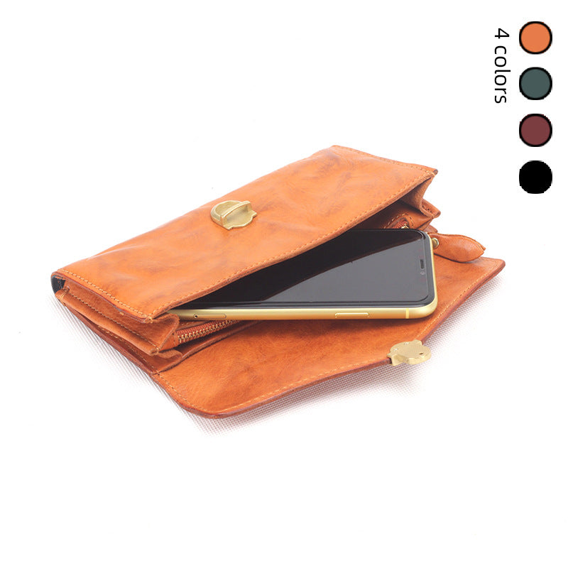 300 clasp leather purse