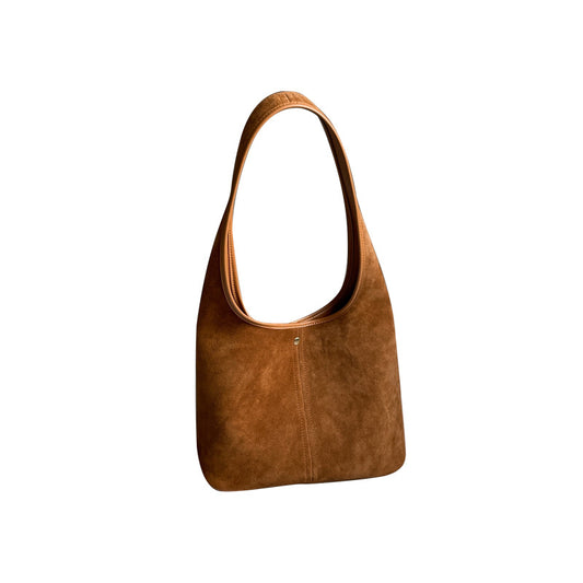 1694 vintage suede leather handbag