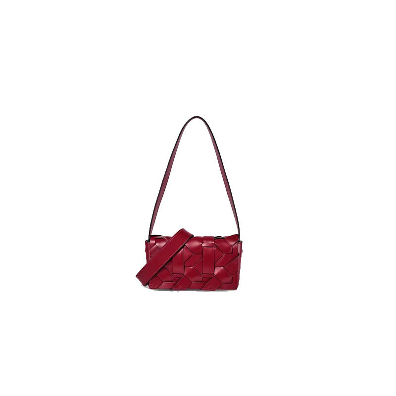 315 trendy woven leather underarm bag